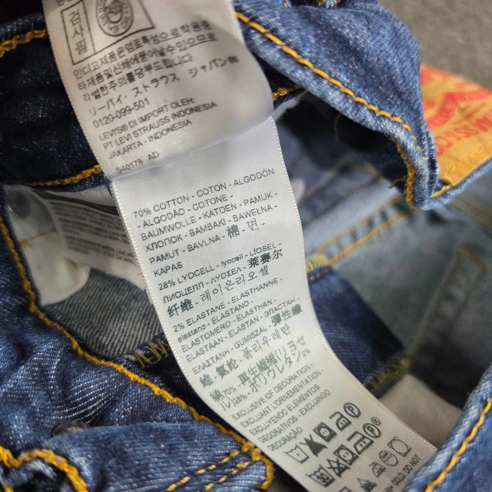 Levis 531 Athletic Slim Jeans Mens 31x30 Blue Denim Stretch Casual Pants